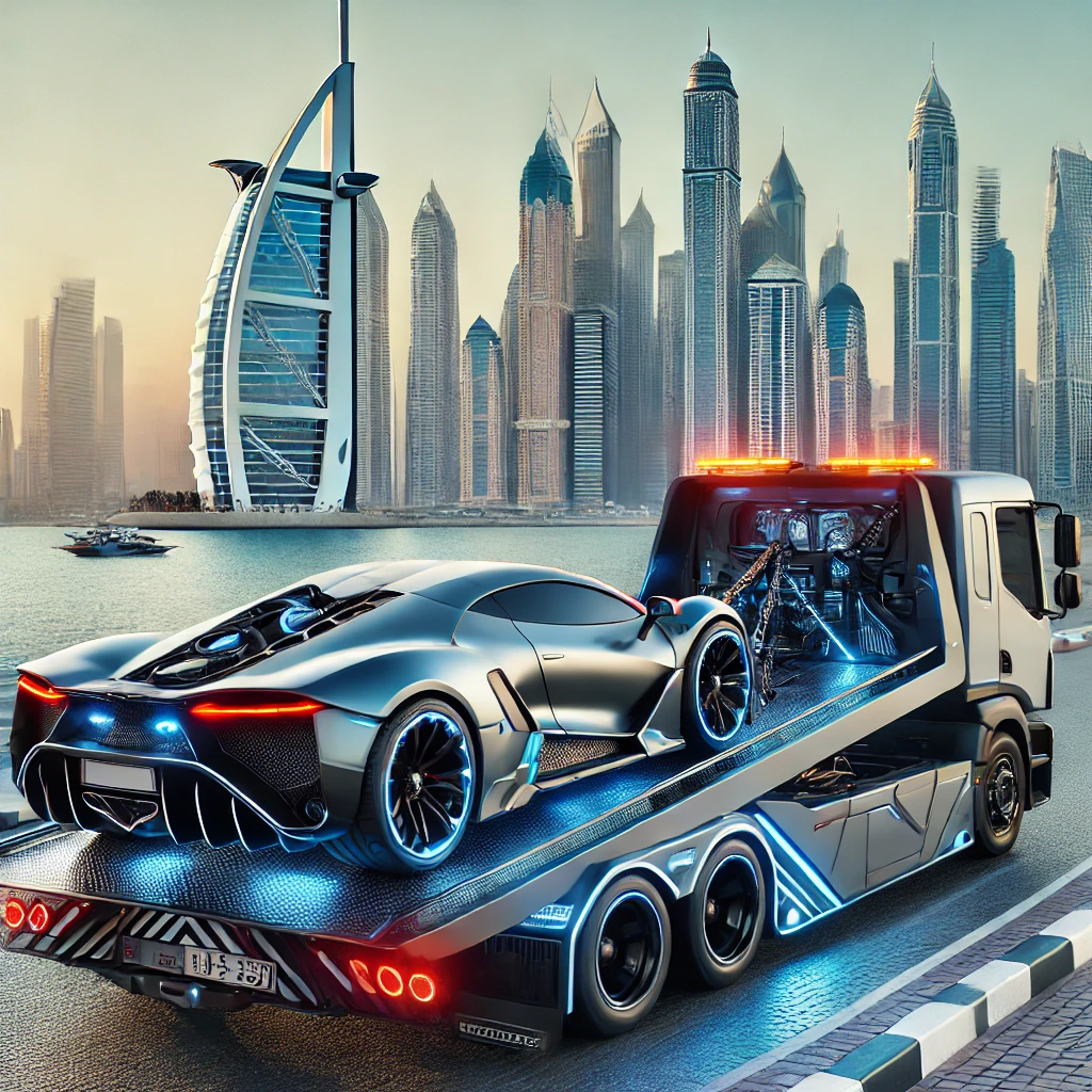 سطحة تقنية متطورة لنقل السيارات الفاخرة