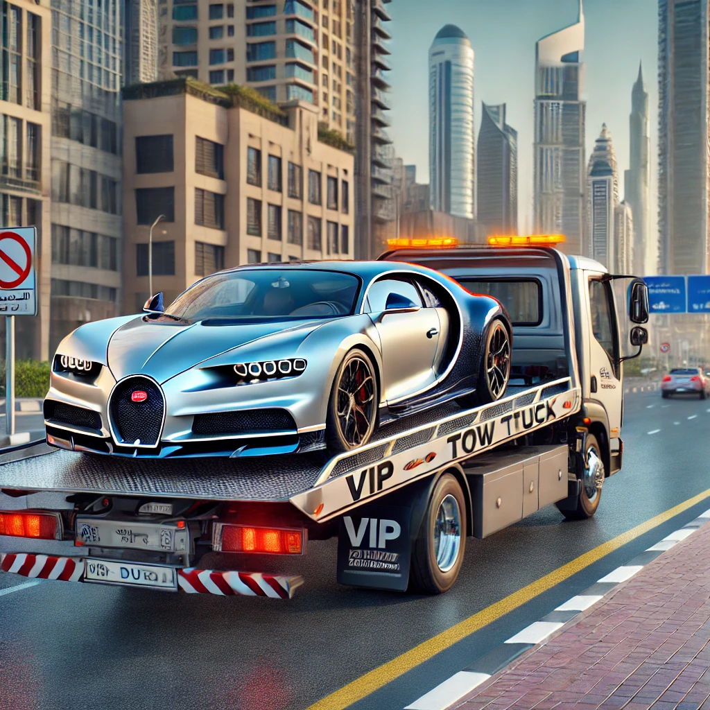 سطحة VIP تنقل سيارة بوجاتي